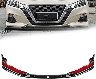 WITTSY Alerón De Parachoques Delantero, Kit De Carrocería Inferior De Coche Rojo, Hoja Divisoria, Placa Protectora Dividida para Nissan para Altima 2019-2022