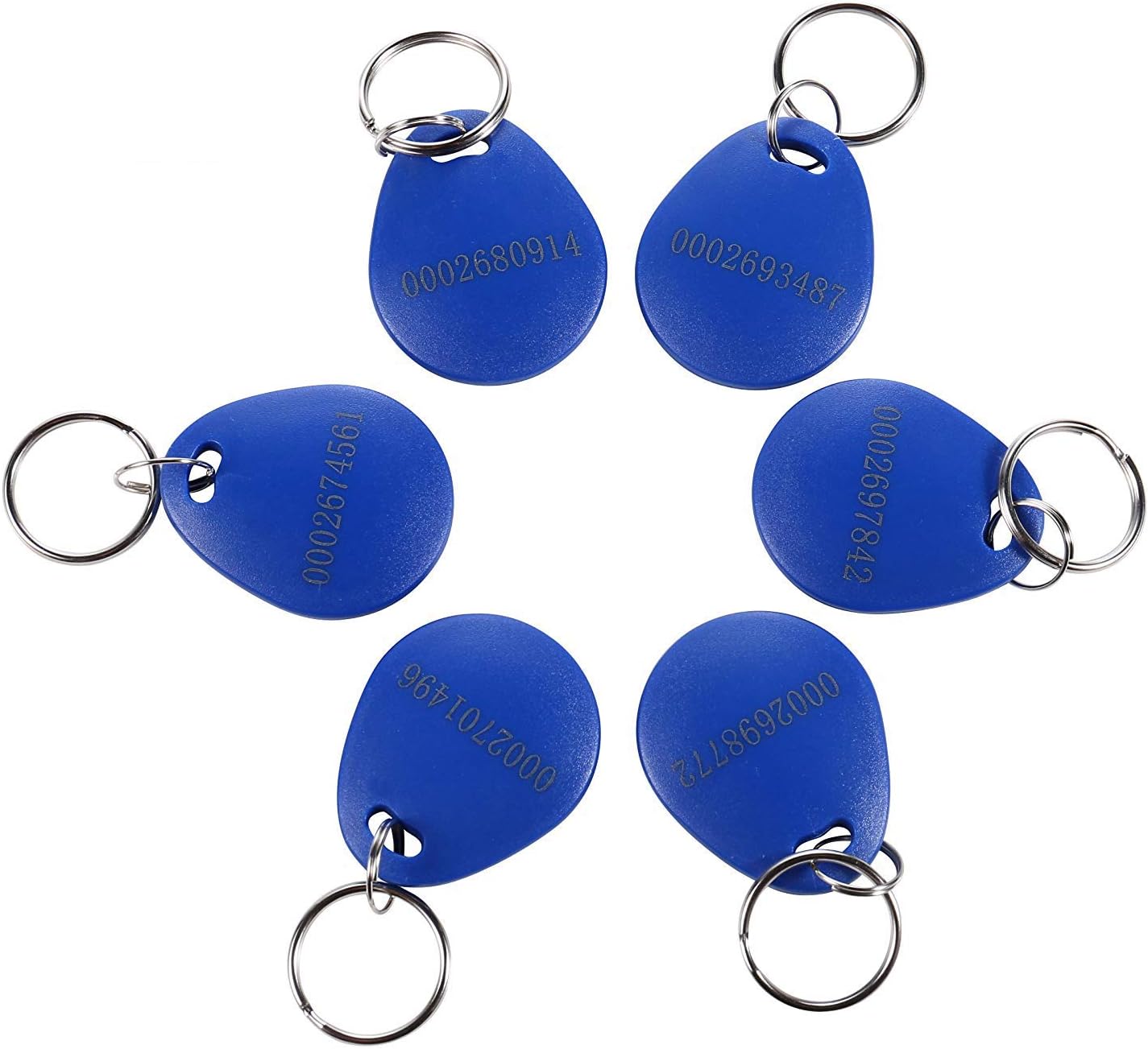 125khz Induction ID Card Entry Access Tag Token Keychain Keyfob Card Color Red (100 Pack)