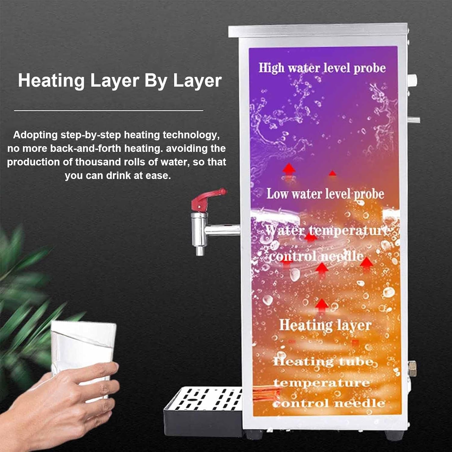 Commercial Electric Hot Water Boiler - Temperature Adjustable,Output, Quick Brewing for Coffee, Tea, and Hot Drinks, Ideal for Restaurants