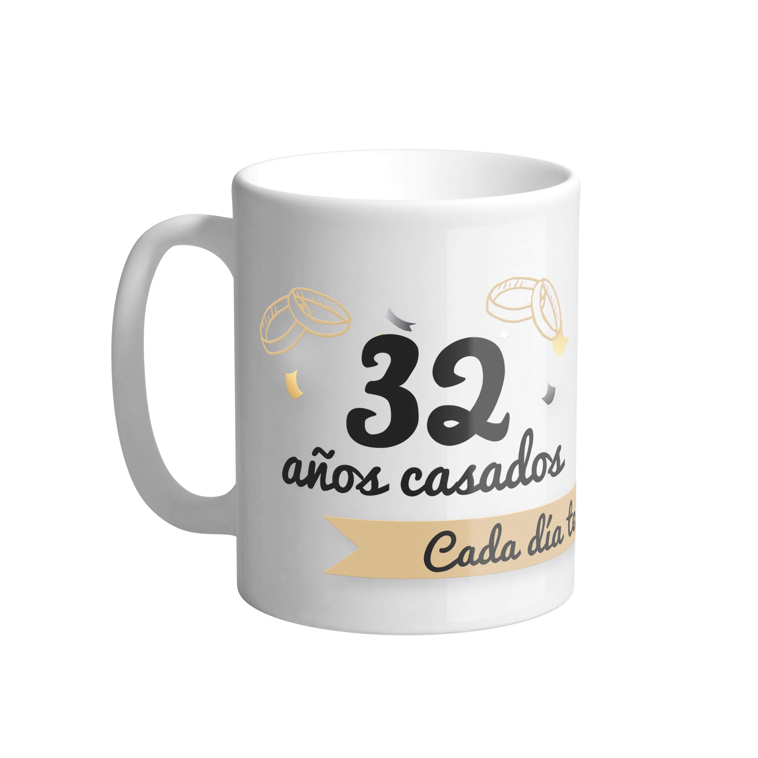 AR Regalos Taza Personalizada para Aniversario de Bodas - Personalizable con los Datos del Aniversario de Boda - Regalo Aniversario de Bodas