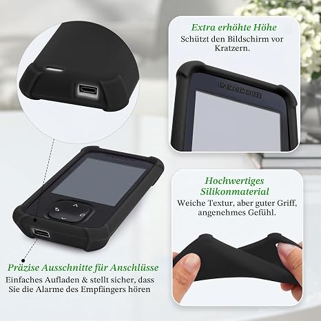 Dexcom G7 Silicone Case Shockproof Dexcom G7 Receiver Case with Airtag to Protect Your G7 Reader Case Receiver Dexcom G7 Device Protective Case by YOUSHARES (Black)