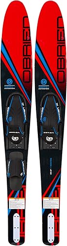 Miniatura 2 de O'Brien Vortex Combo Water Skis with Adjustable Bindings – Wide-Body Design for Easy Deep-Water Starts – Perfect for Beginners and Intermediate Azul