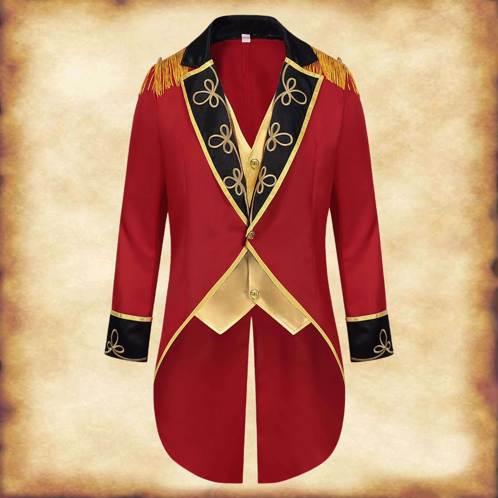 Costume de directeur de cirque pour homme, costume de cirque, uniforme de garde, déguisement de clown Showmen, uniforme Ringmaster, costume médiéval pour Halloween, carnaval et fêtes à thème