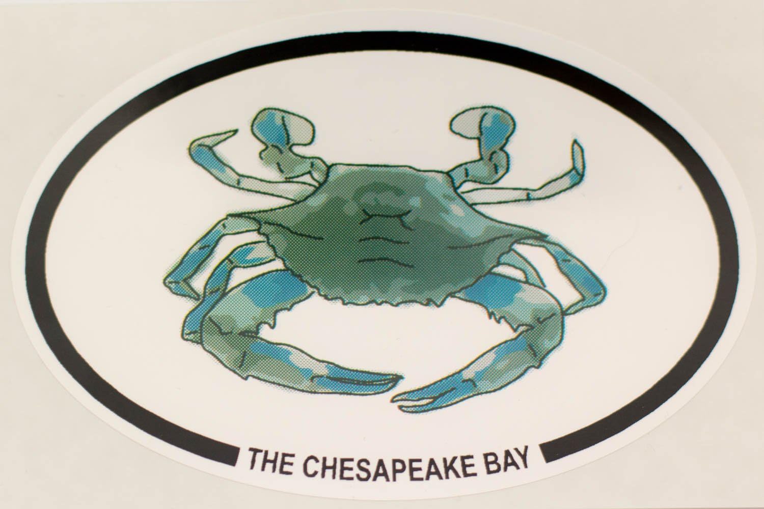 Chesapeake Bay Blue Crab Oval Bumper Sticker