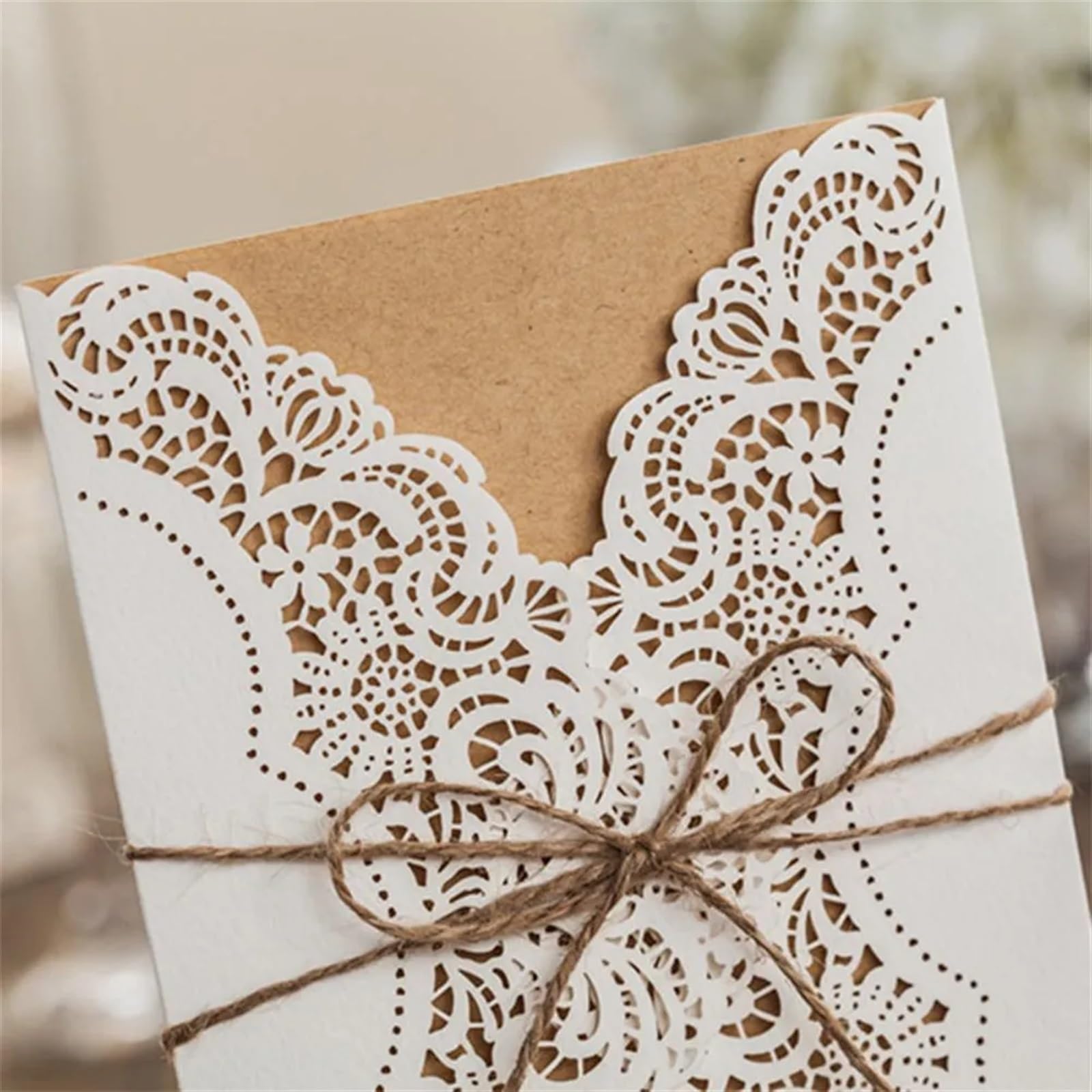Zestaw 50 sztuk papieru z kopertami, prezent urodzinowy, kartki okolicznościowe, dekoracje ślubne, artykuły imprezowe na ślub, zaręczyny, rocznicę (biały)(Yellow)