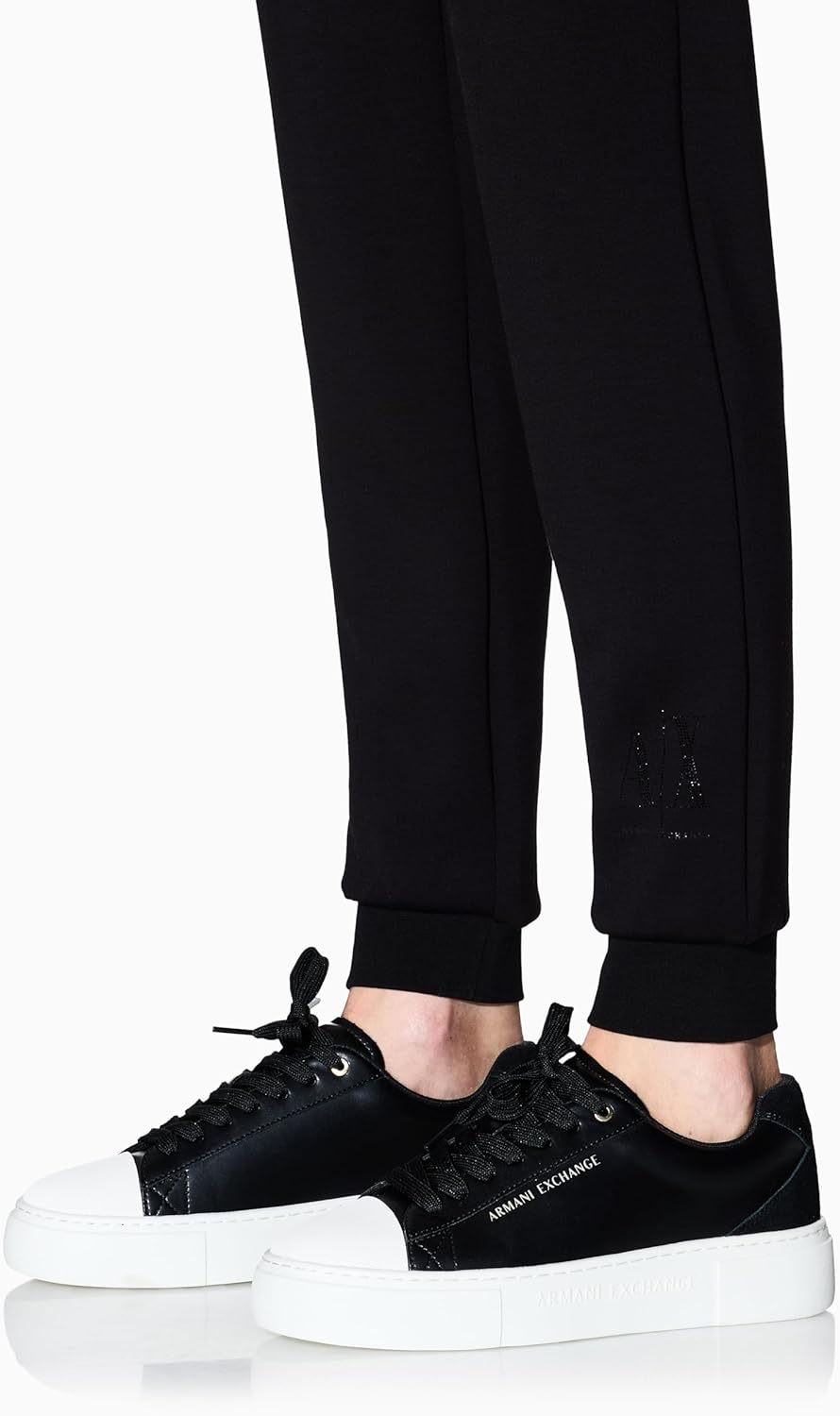 Armani Exchange Womens Icon Logo Studs Jogger - Image 2