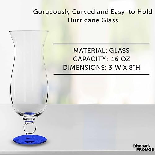 Miniatura 4 de DISCOUNT PROMOS Libbey - Vasos de huracán de 16 onzas, juego de 12, paquete a granel, vasos de marca para cóctel, piña colada o deslizamiento de