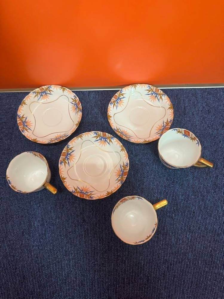 740 有田焼 賞美堂 其泉　竹紋　ソーサー　茶托　6客　未使用 Amazon | 有田焼 賞美堂 其泉窯 色絵竹文 カップ＆ソーサー 3客