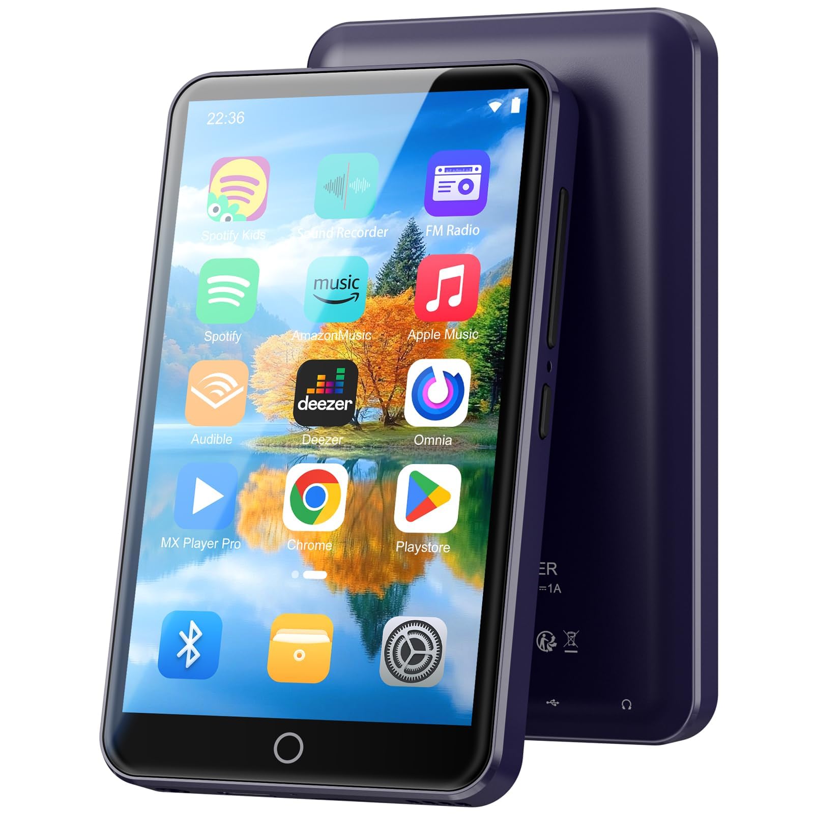 80GB MP3 Player with Bluetooth and WiFi Android MP3 MP4 Players with 4 Touchscreen and Speaker MP3 Music