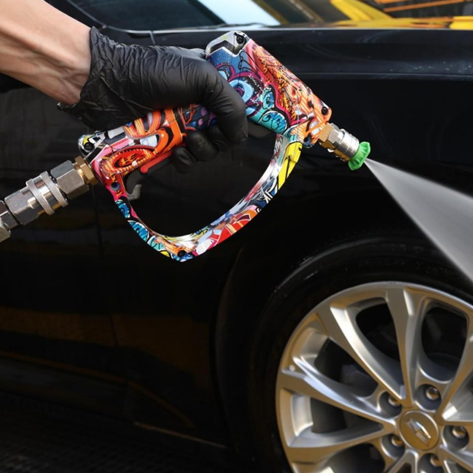 Boquilla ajustable de acero inoxidable y cobre para lavado de coche a presión para limpieza al aire libre de vehículos, espuma de lavado de vehículos al aire libre, motocicleta y