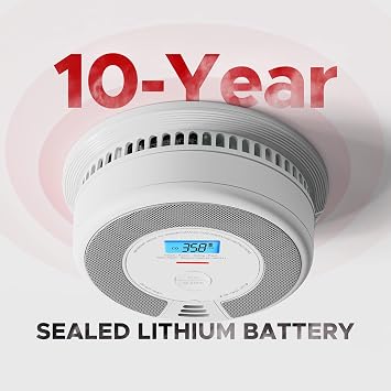 X-Sense Interconnected Smoke and Carbon Monoxide Detector, 1-Pack | 10-Year Sealed Battery, UL 217 & UL 2034 Certified
