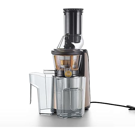 Amazon.com: Empava Juicer lento masticante 150 W máquina exprimidor de  prensa en frío función inversa de alto rendimiento de jugo extractor con  canal de alimentación grande Champagne Gold : Hogar y Cocina