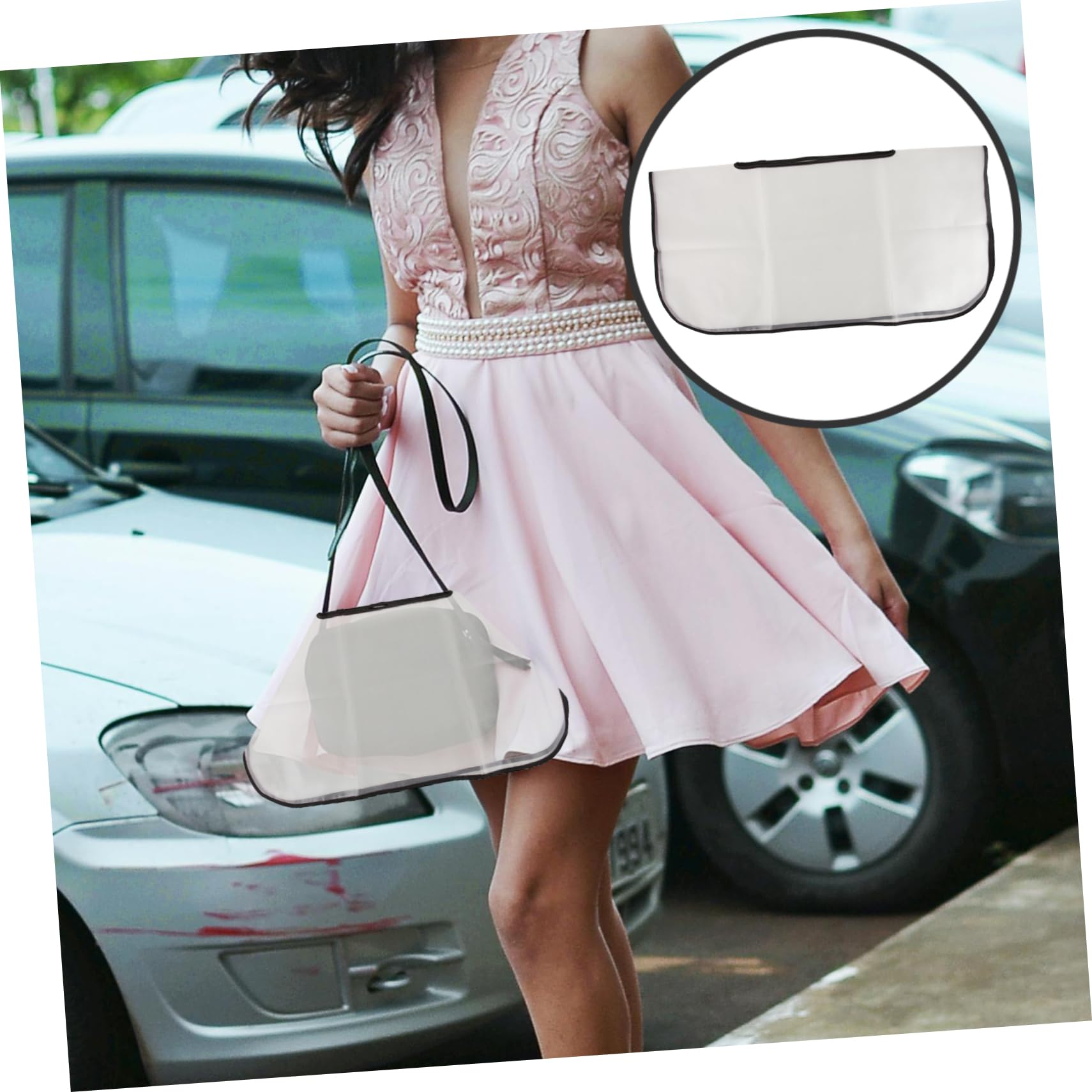 5piezas Cubierta para Bolso De Mano Protector De Transparente De Funda Resistente para Actividades y Camping
