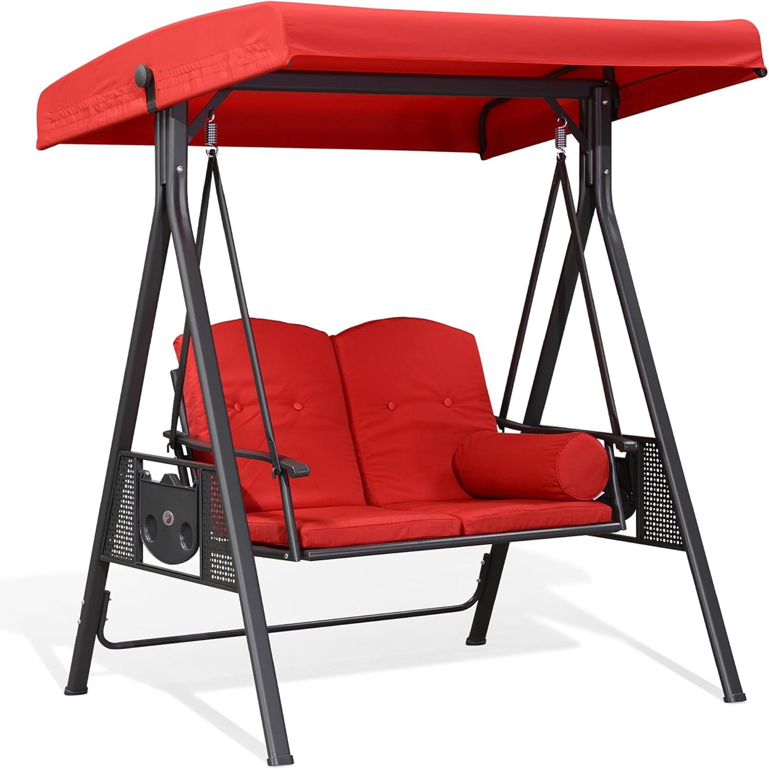 Amazon.com : PURPLE LEAF Outdoor Patio Porch Swing with Stand, 2-seat ...