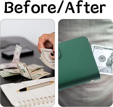 Money Saving Wallet,Cash Saving Binder,Budget Binders with 100 Envelopes Savings Challenge,Savings Challenge Book,Envelope Money Books,Budgeting Saver Notebook Wallets for Financial Management,Gifting