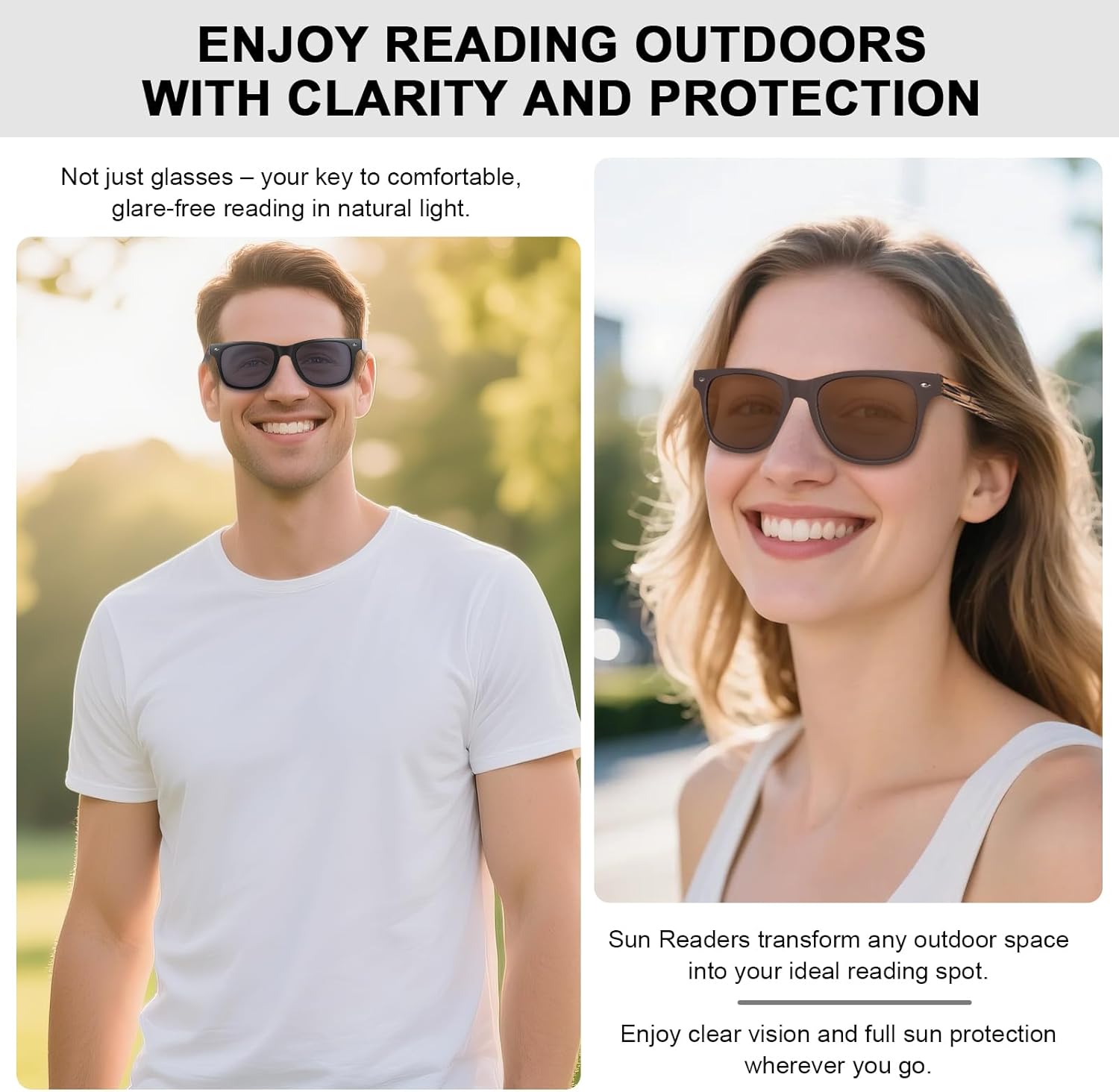 LADEESSE 3 Pack Reading Sunglasses for Women, UV400 Sun Readers Glasses Spring Hinge Outdoor Sunglasses(Not bifocal) - Image 5