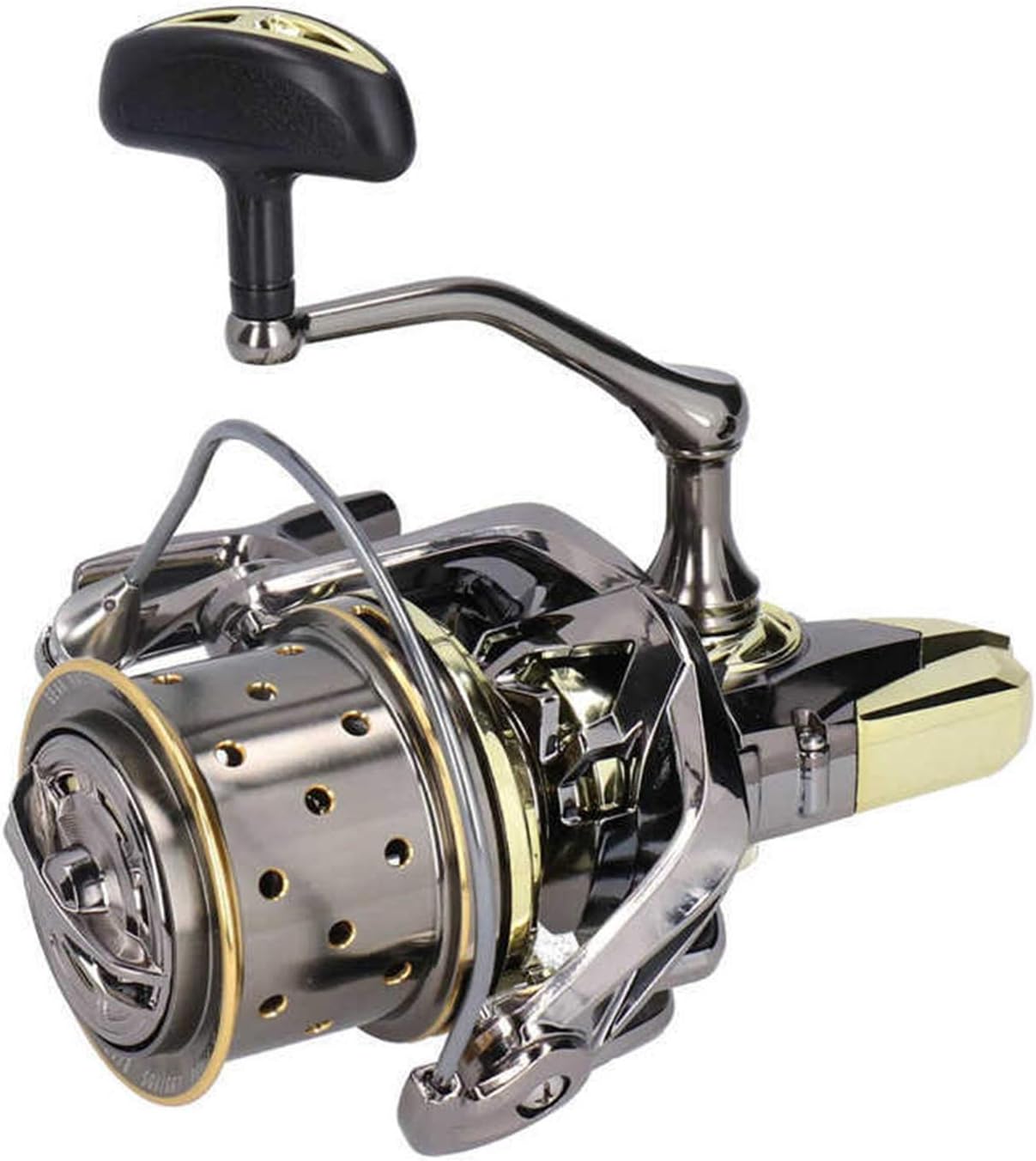 Fishing Reels Fishing Spinning Reel 20-25 KG Brake Force 10+1BB Bearing Stainless Steel Spinning Reel Left/Right Handle GX8000-12000 Series for Inshore Boat Rock Freshwater Saltwater