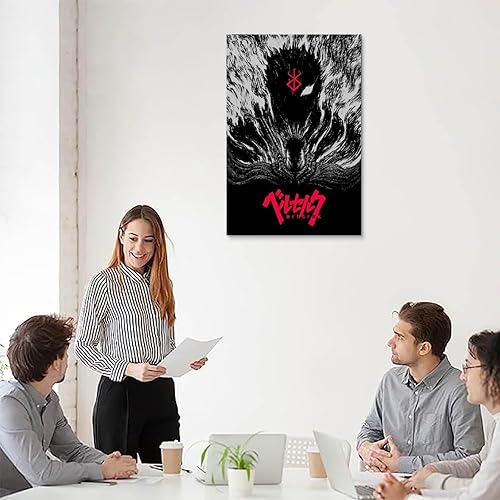 Miniatura 5 de BLACKT Berserk - Póster de anime para dormitorio, decoración de pared estética, lienzo para decoración de pared, regalo de 12 x 18 pulgadas (11.8 x