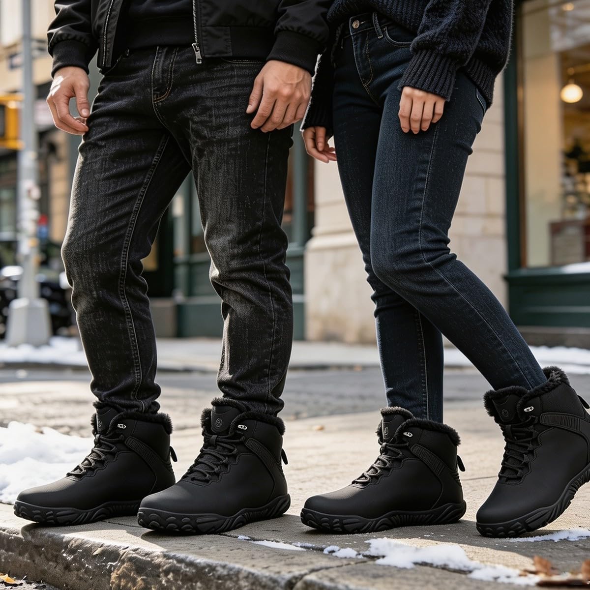 Eagsouni Wide Barefoot Winter Snow Boots for Women Men