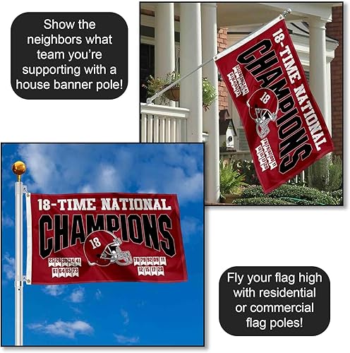 Miniatura 3 de Bandera de Alabama Crimson Tide 2020 18 Time College Football Champions