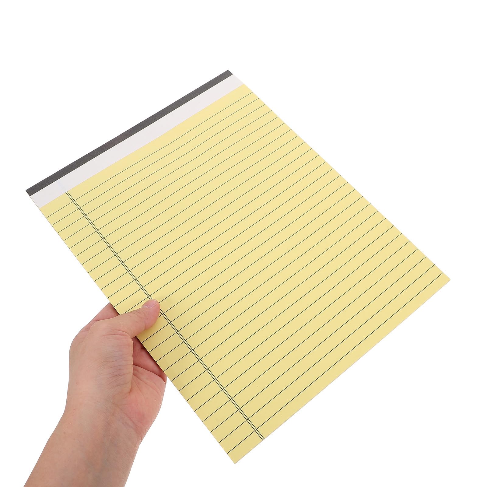 ibasenice Blocco Note Legale Giallo 30 Pagine 10 Pezzi Carta a Righe Doppia Faccia Area Scrittura Ampia e Facile da Strappare per Ufficio e Attività Quotidiane