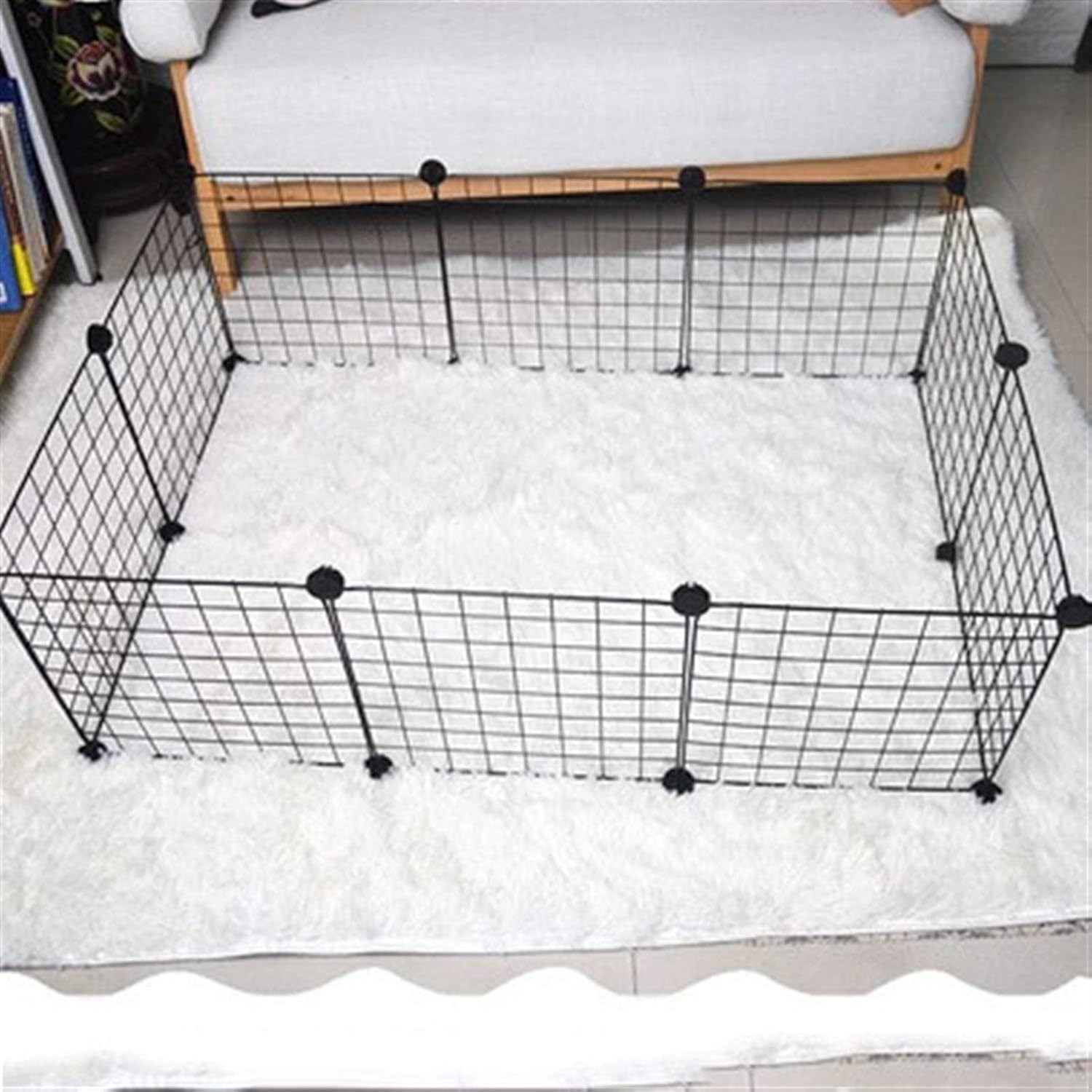 Fence for Dog Aviary for Pet Fitting for Cat Door Playpen Cage Products Security Foldable Pet Playpen Crate Iron Fence Puppy 12.5 (Color : 8pcs) (10pcs)