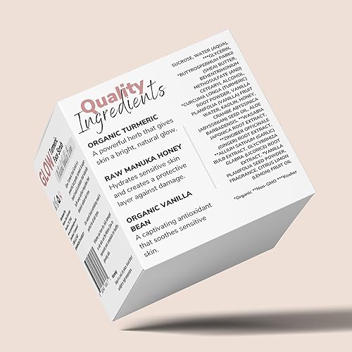 Miniatura 2 de Minimo Skin Essentials Exfoliante facial de cúrcuma Glow (Vanilla Bean) con aplicador de corazón Scrubbie para una piel radiante y clara - 5 onzas