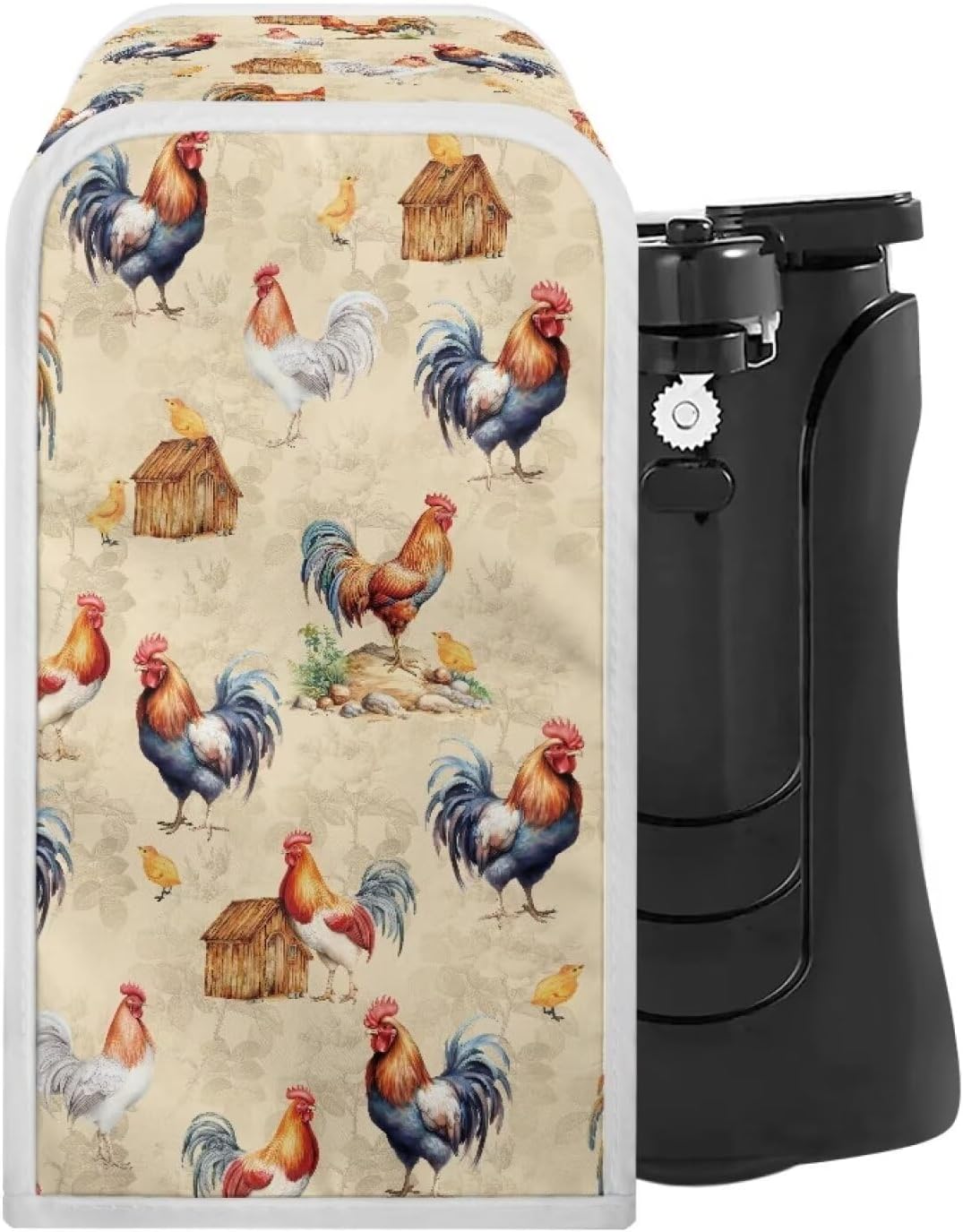 Rooster Can Opener Dust Cover Can Opener Dust and Stain Protection Small Appliance Cover for Kitchen Fits Most Electric Can Openers Easy to Clean and Use