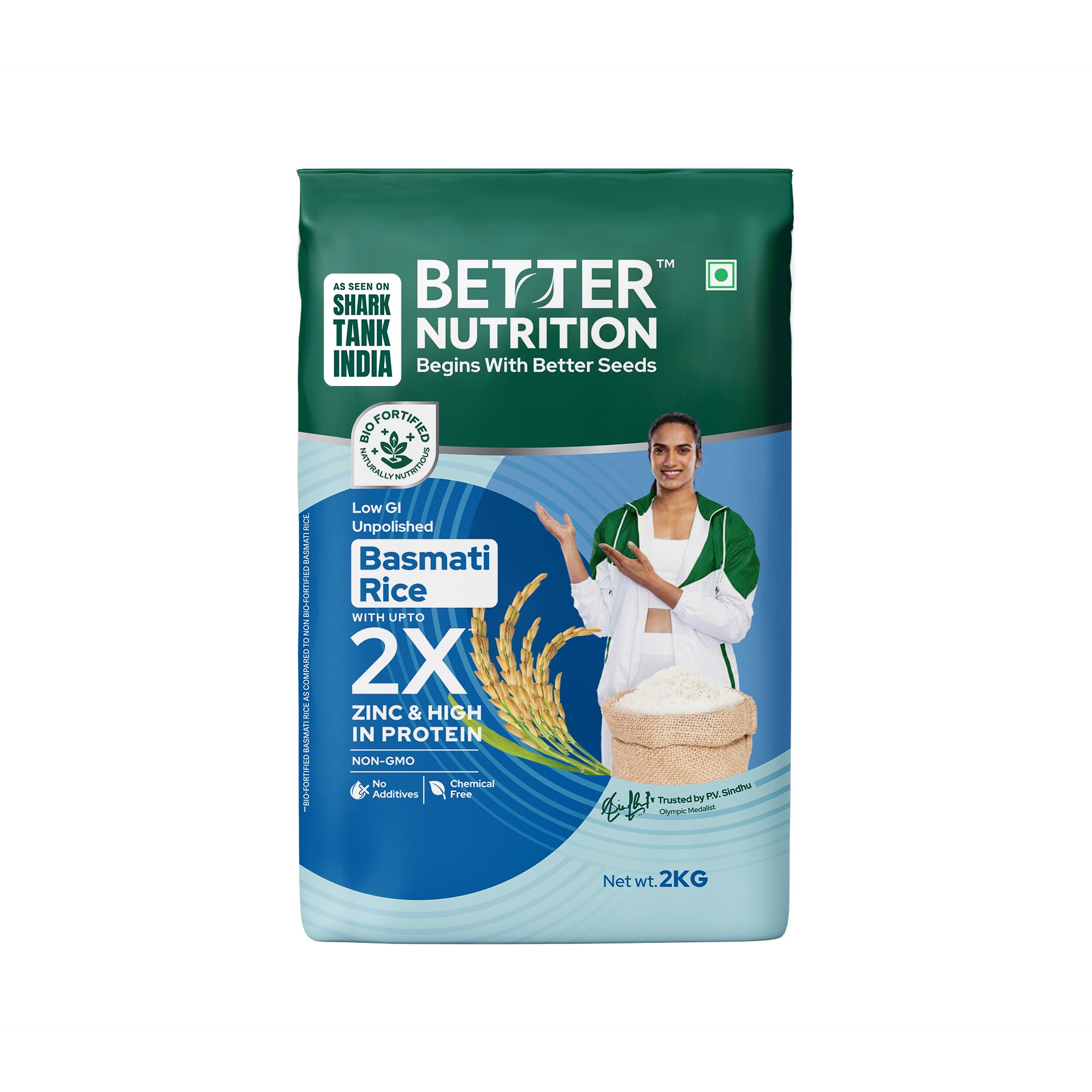 Better Nutrition Biofortified Basmati Chawal/Rice 2 Kg | Low GI | High in Zinc & Protein, Nutrition Rich | NO Additived | 100% Natural-image-40