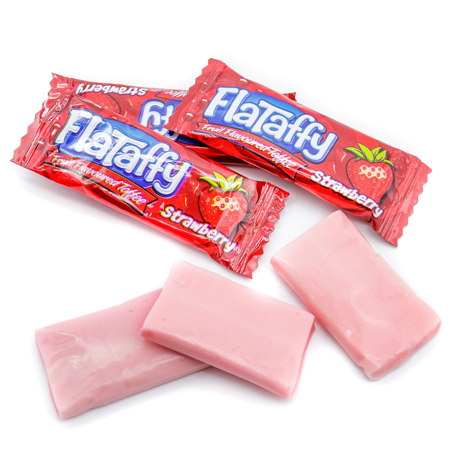 Strawberry Taffy Candy 5 lb | Individually Wrapped – Soft and Chewy Taffy, Fruit Flavored, Bulk Bag