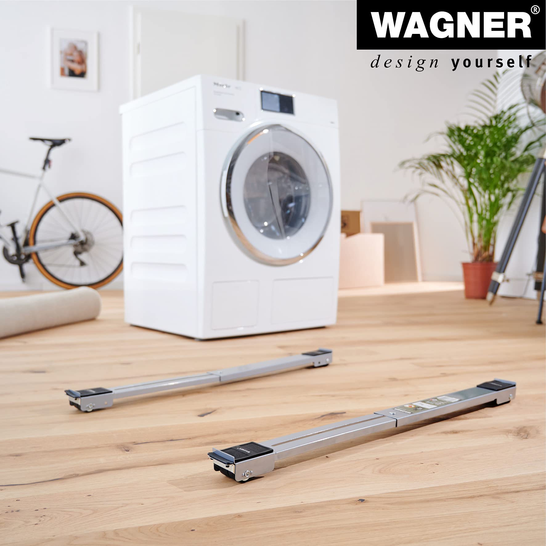 Plataforma De Carga Ajustable Wagner – Soporta 150 Kg, Ruedas Con Frenos, Ideal Para Transportar Muebles Y Electrodomésticos