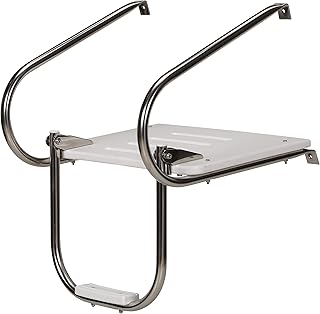 Seachoice Poly Swim Platform, Inboard/Outboard, Stainless Steel, High-Strength Polyethylene Platform