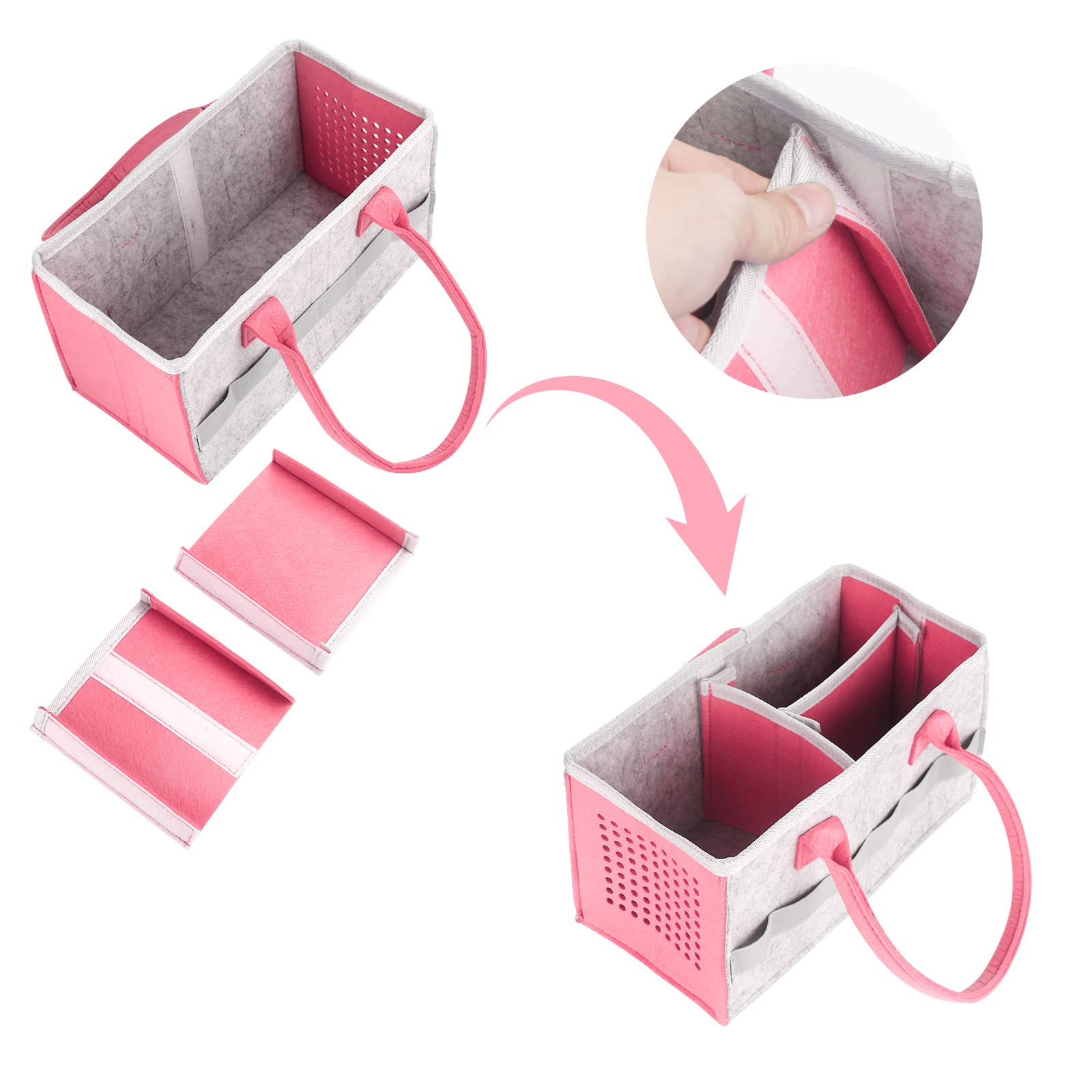 Tonie Toniebox Accessories Protective Case Organiser with Figures Storage Plenty of Space Bag for Toniebox Starter Set and Tonies Figure Carry Bag (Pink) - Image 2