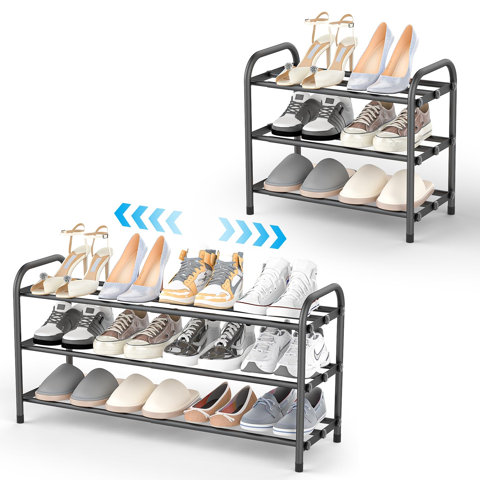 étagère à chaussures extensible 3