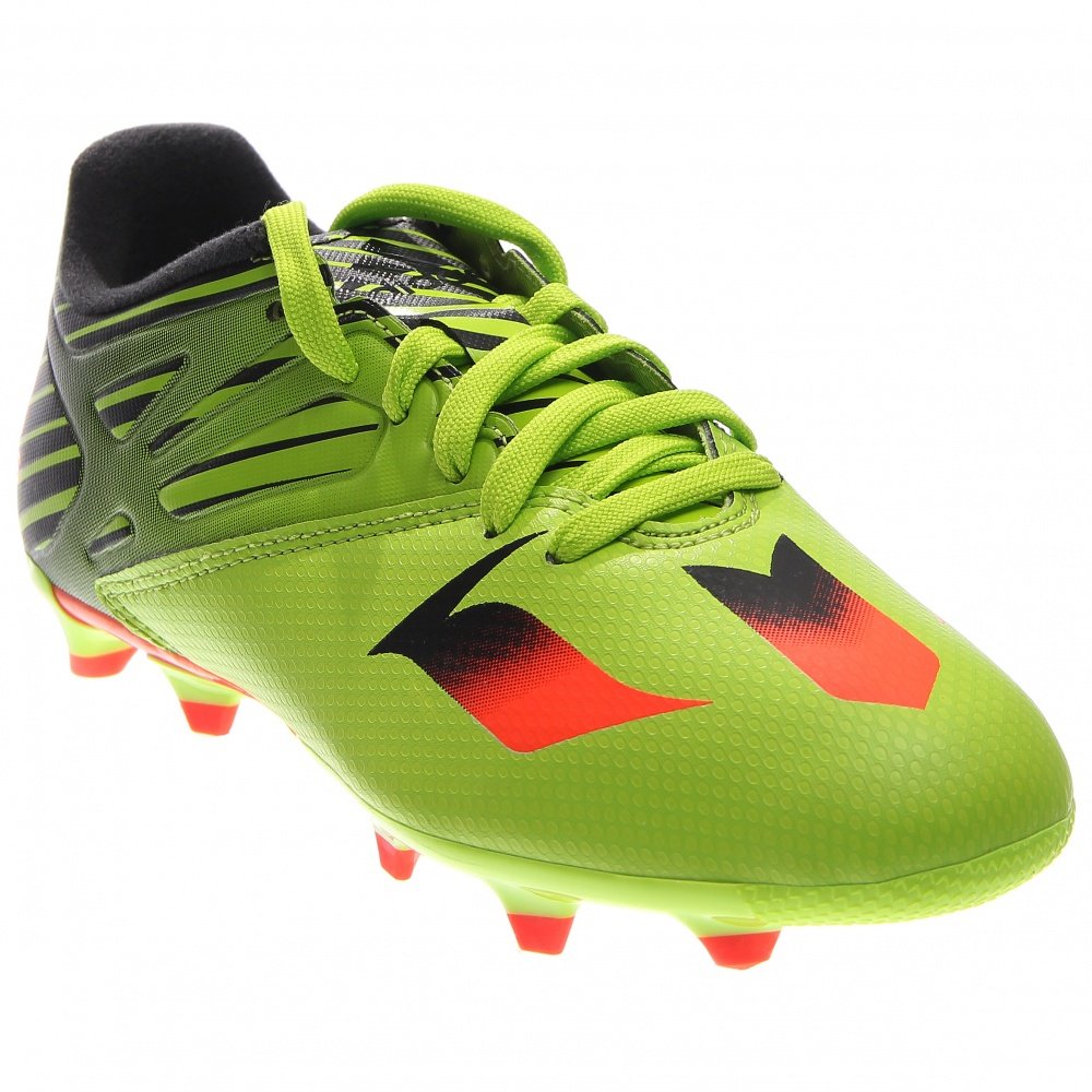 adidas Performance Messi 15.3 J Soccer Cleat (Little Kid/Big Kid), Semi Solar Slime/Solar Red/Black, 11 M US Little Kid