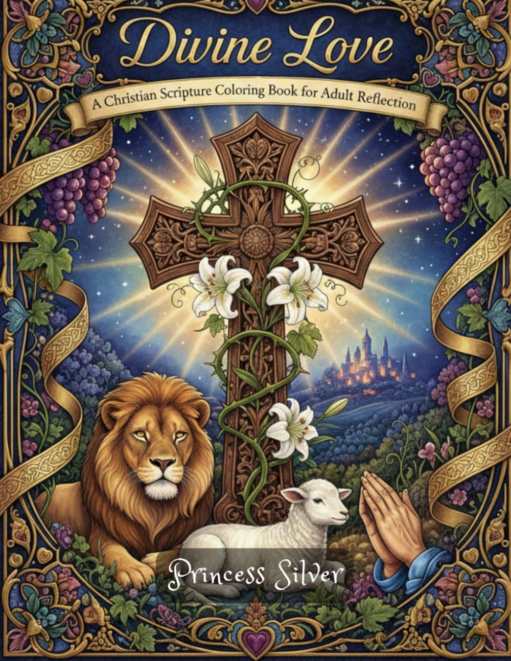 Divine Love: A Christian Scripture Coloring Book for Adult Reflection