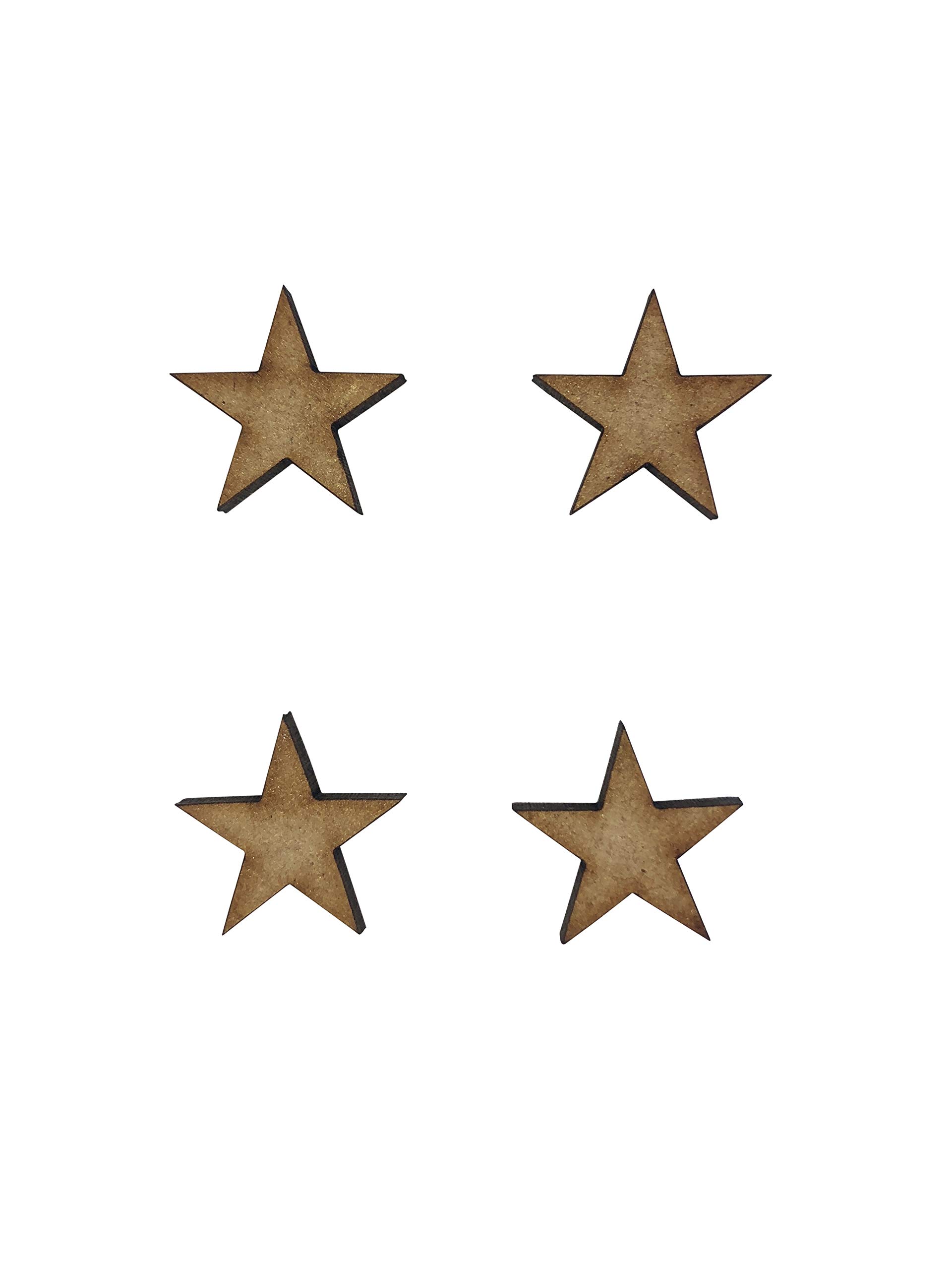 30x Pointy Stars 2cm Wood Craft Embelishments Laser Cut Shape MDF