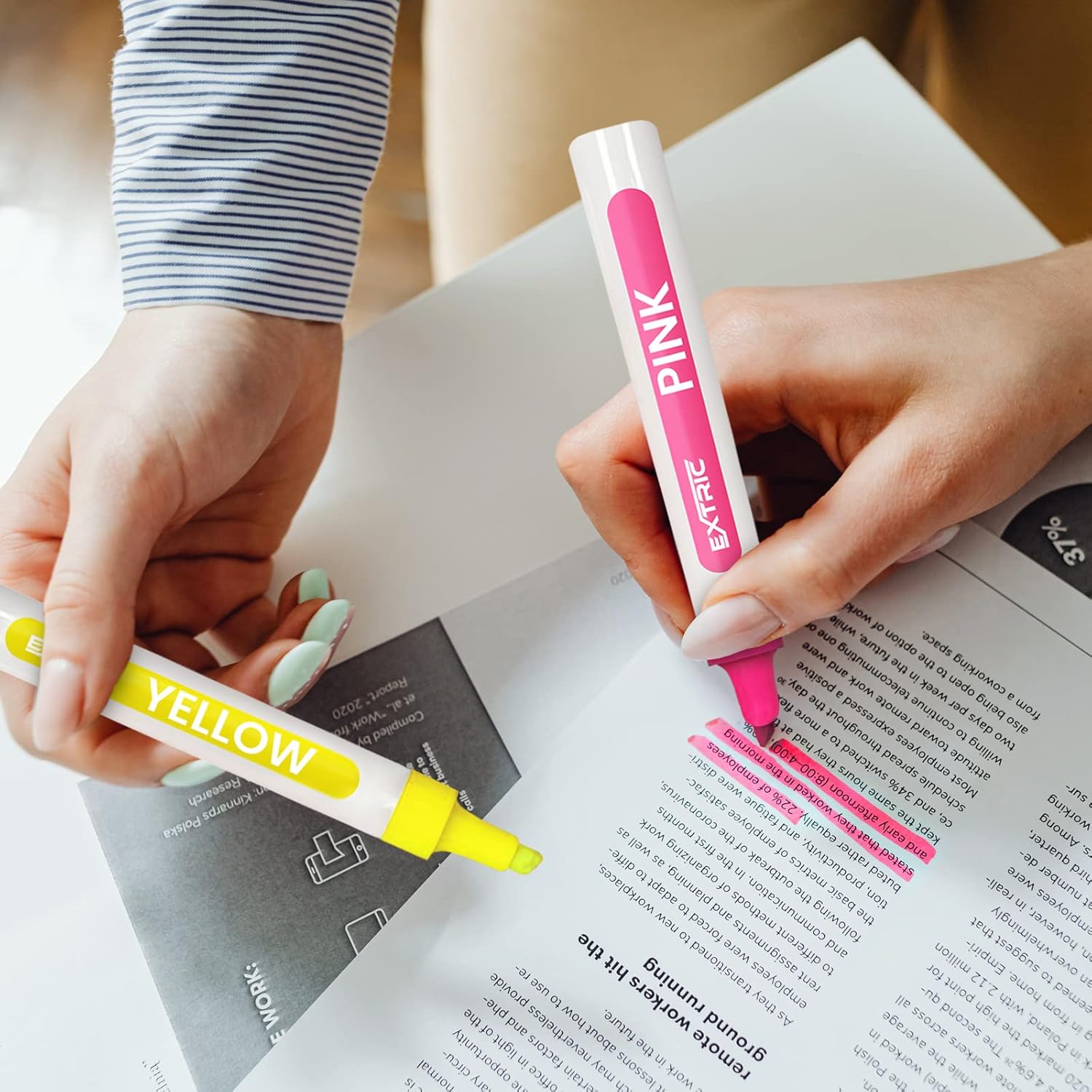 Buy Highlighters, 4pk. Highlighter Fluorescent Highlighters Assorted