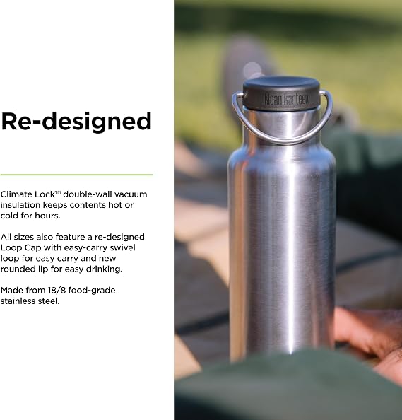 Insulated Classic 20oz with Loop Cap Brushed Stainless Steel