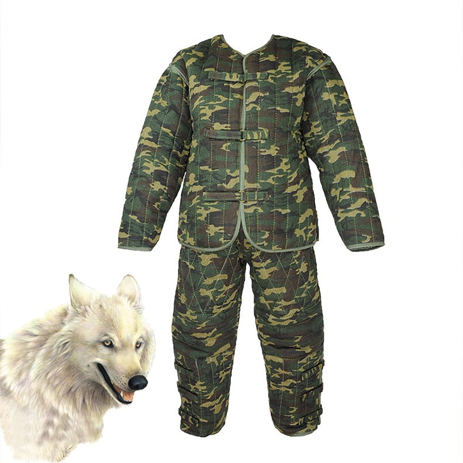 Dog Bite Training Suit for Professional Police Dogs – Full Body Protective Jacket and Pants, Durable Anti-Tear Material, Bite-Resistant, Comfortable for Dog Training