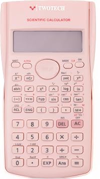 Scientific Calculator with 240 Functions - 2-Line Display, Powerful Design White Pink