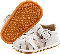 Sandálias para bebês meninos meninas sola de borracha para uso ao ar livre primeiro andador infantil meninas meninos sapatos de verão