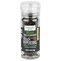 Vista 1 de Frontier Organic Tellicherry Black Peppercorns with Grinder, 1.76 oz