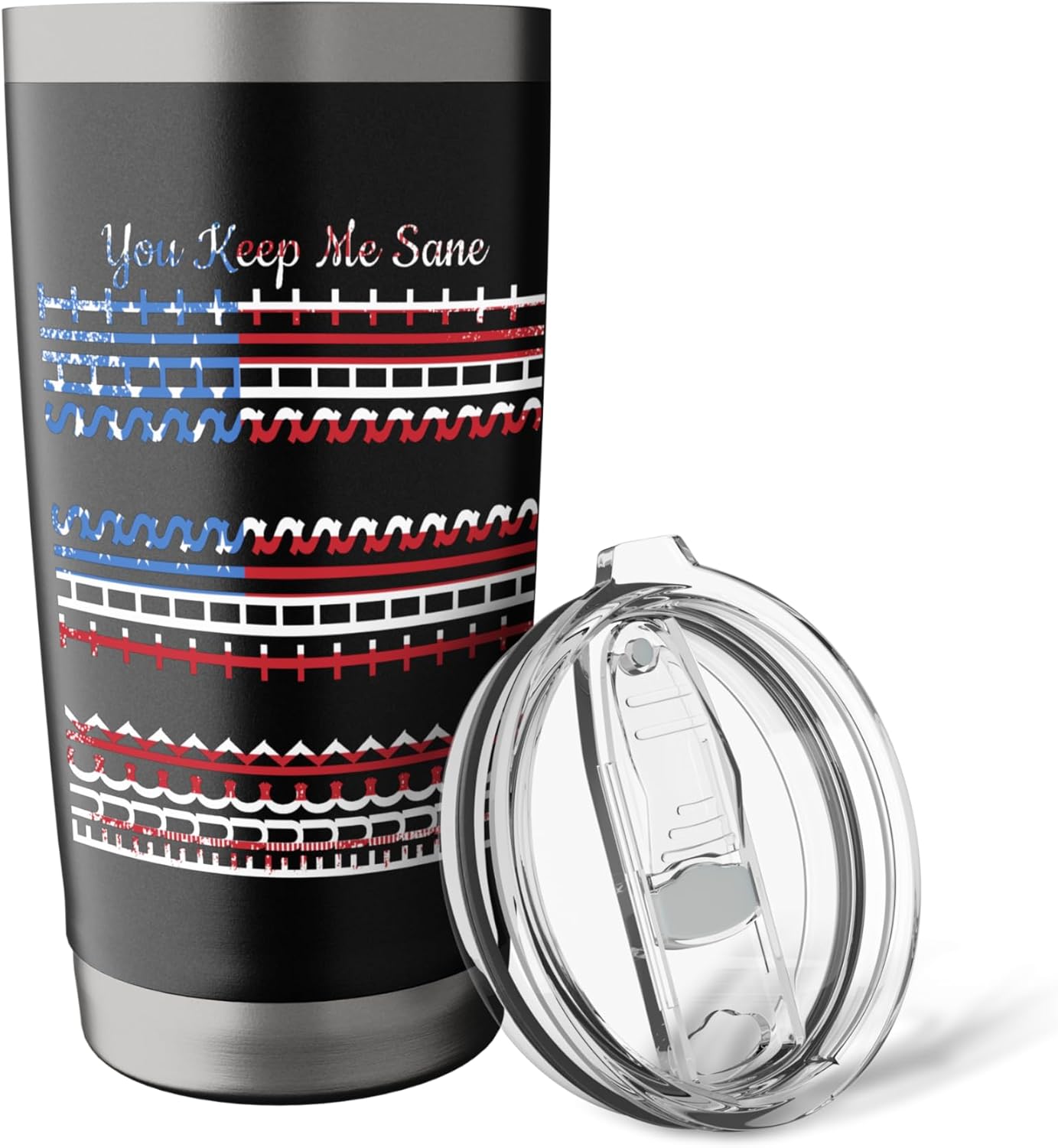 You Keep Me Sane Hidden Message Adult Swearing Coffee Cup Stainless Steel Insulated Tumbler - Image 5