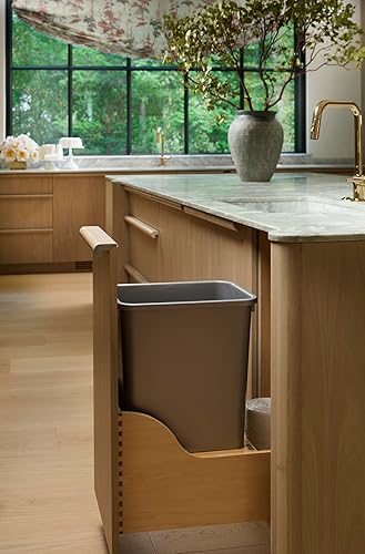 Miniatura 2 de Rev-A-Shelf Bote de basura extraíble para armario de cocina, 50 cuartos de galón, 12.5 galones, montaje inferior, almacenamiento trasero, toboganes