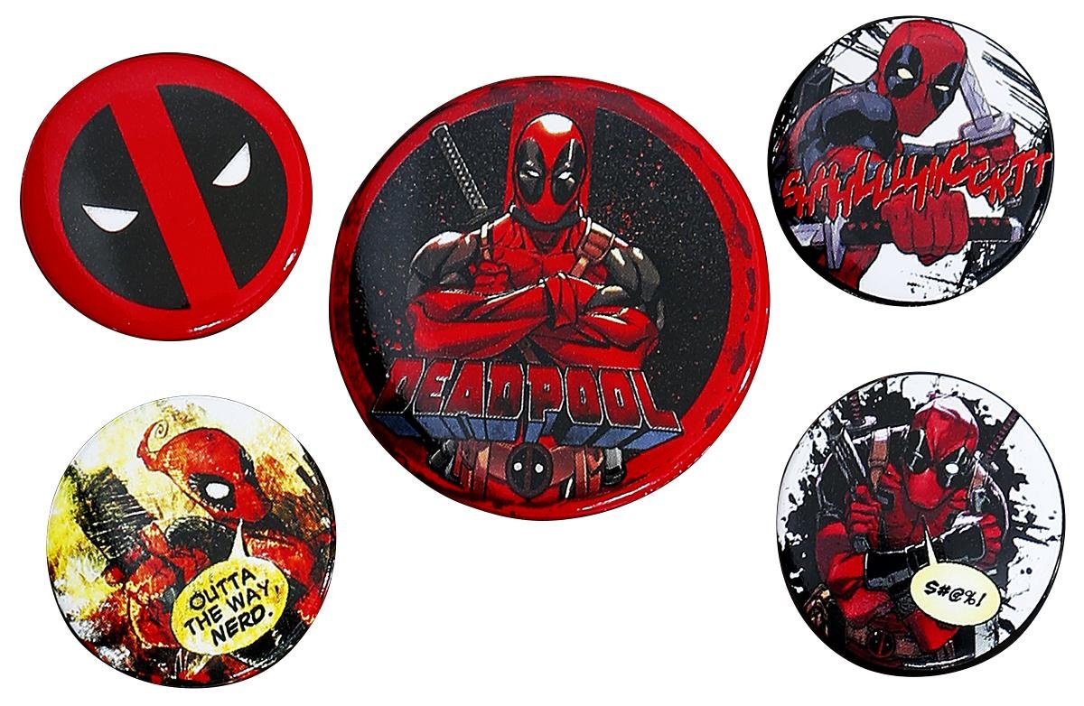 Pyramid International Deadpool Pack Badge, Multi-Colour, 10 x 12.5 x 1.3 cm