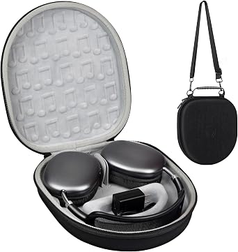 Smart Case for AirPods Max Hard Case, Portable Travel Carrying Headphone Cover Hard Shell Storage Bag, Protective Organizer Box for New Airpod Max with Detachable Shoulder Strap
