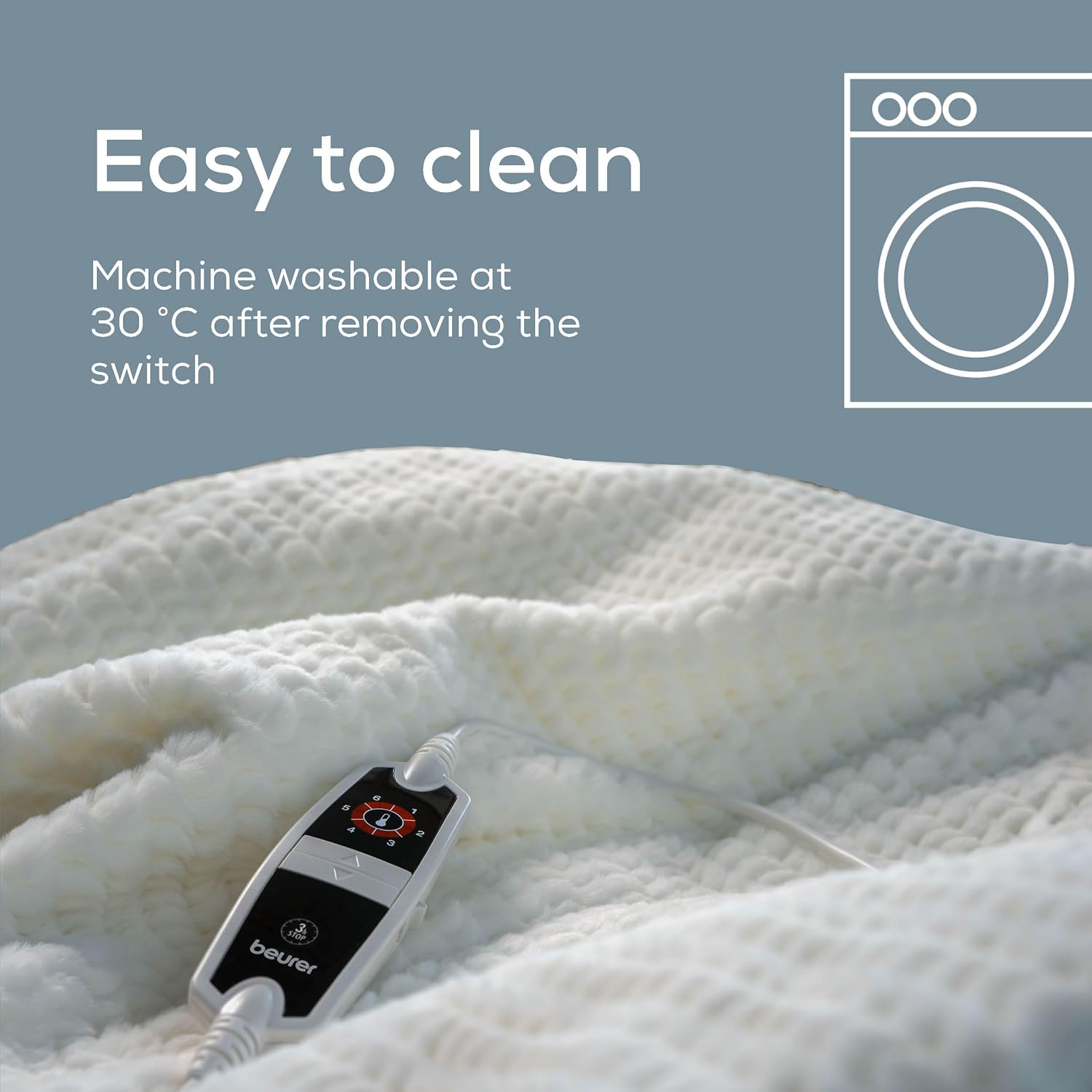 Beurer Helsinki Electric Blanket Cosy Heat Blanket Luxury Material