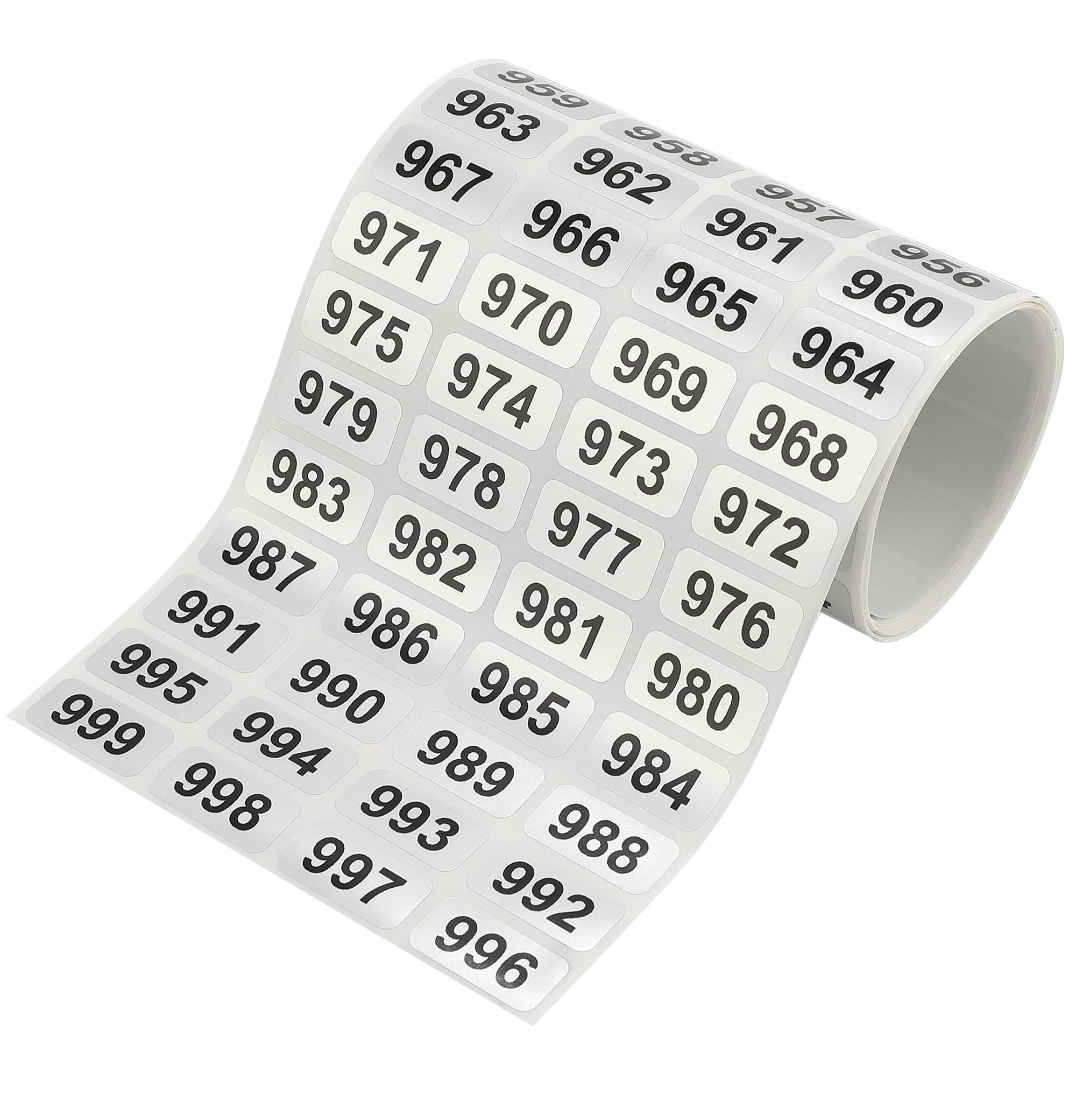 Amazon.co.jp: 001-999 番号 連番 シール 防水 (シルバー