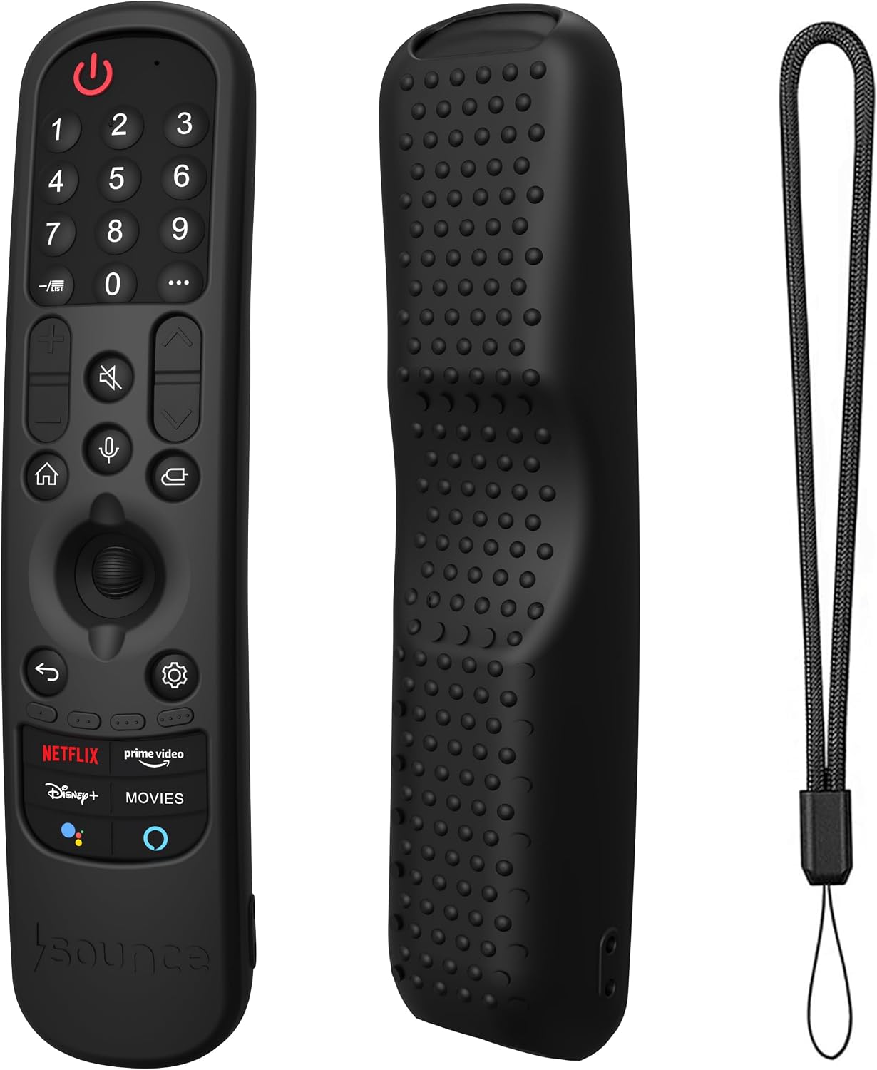 sounce Sounce Lg Tv Silicone Remote Cover 【Perfect Fit】: The slim, form-fitted design of this case ensures a perfect fit for your LG TV remote, offering essential protection without adding unnecessary bulk. It maintains the remote's sleek profile while safeguarding against daily wear and tear, making it an ideal choice for those seeking
